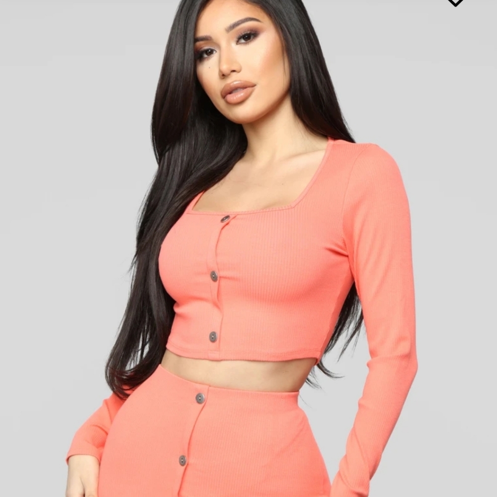NBW Coral Fashion Nova Skirt Set
